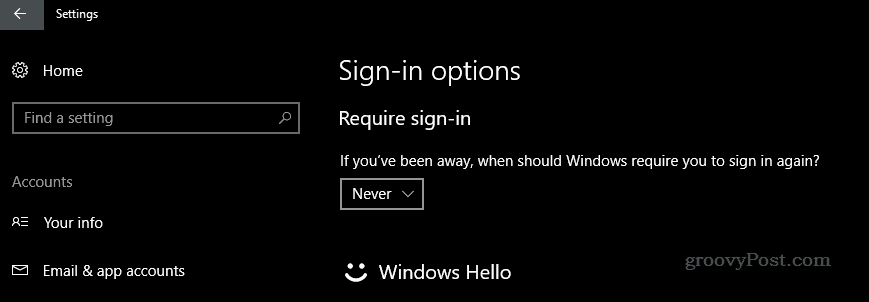Sådan deaktiveres login-skærm, når du vækker din Windows 10-enhed