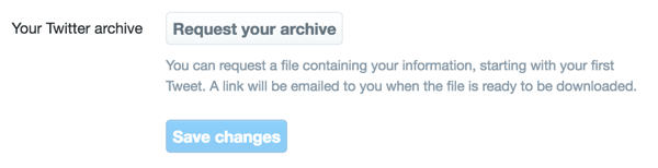 Klik på Anmod om dit arkiv.