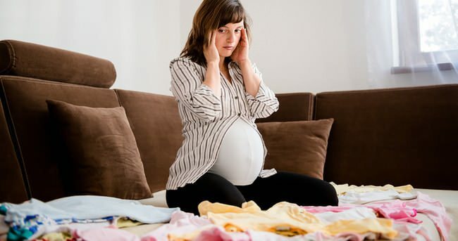 Gravide kvinder, der har en frygt for fødsel
