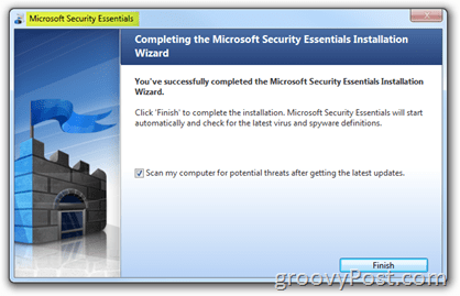 Microsoft Security Essentials-installation