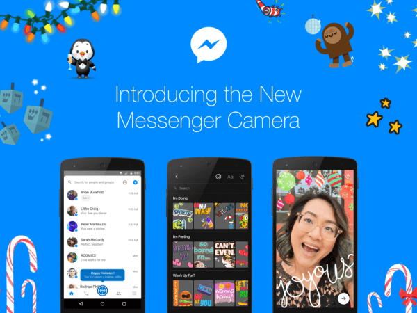 Facebook annoncerede den globale lancering af et nyt kraftfuldt indfødt kamera i Messenger.