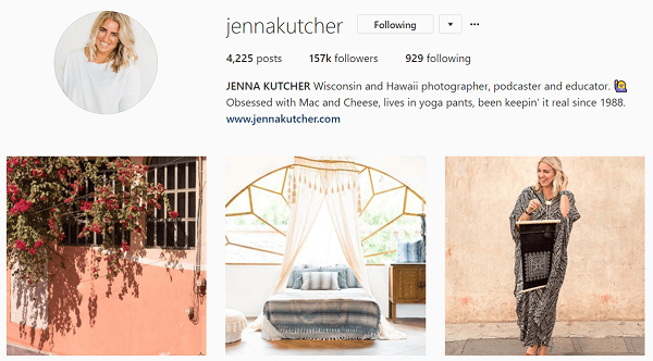 Jenna tænker på sit Instagram-feed som et magasin.