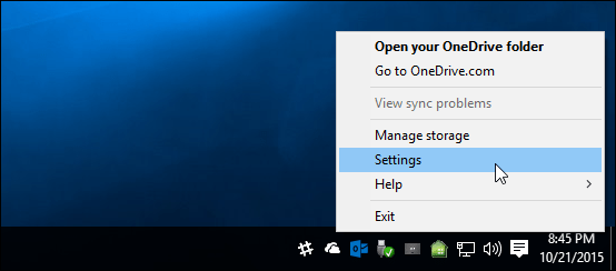 OneDrive-indstillinger Windows 10