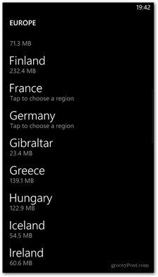 Windows Phone 8 kortlægger tilgængelige lande
