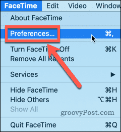 mac facetime-præferencer
