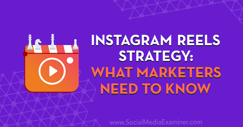 Instagram Reels Strategy: Hvad marketingfolk har brug for at vide med indsigt fra Elise Darma på Social Media Marketing Podcast.