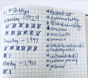 Sådan vokser du din Instagram strategisk, eksempel på daglig sporing med hashtags af $ 1,80-strategien