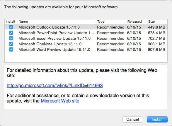 Microsoft Office 2016 til Mac-forhåndsvisning