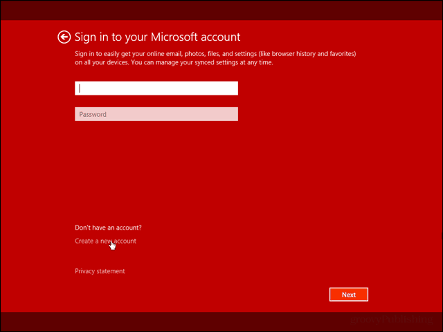 Installer Windows 8.1 kun med en lokal konto