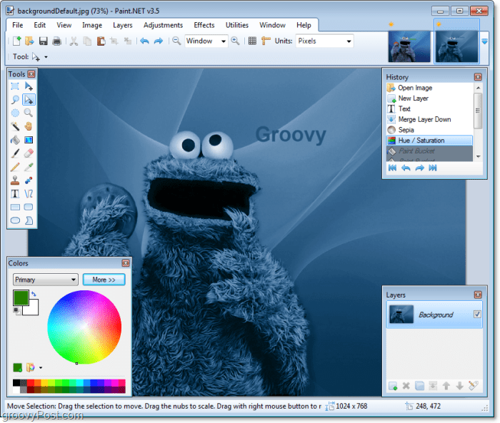 gør ecookie-monsteret endnu mere blåt med noget af Paint. NETs nye funktioner fra 3.5-opdateringen