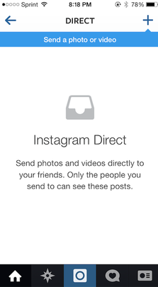 instagram direkte funktion