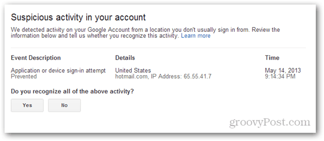 gmail mistænkelig aktivitet på din konto