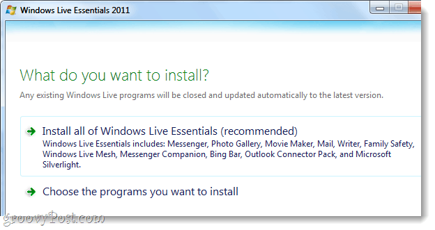 Sådan downloades Offline-installationsprogrammet til Windows Live Essentials 2011
