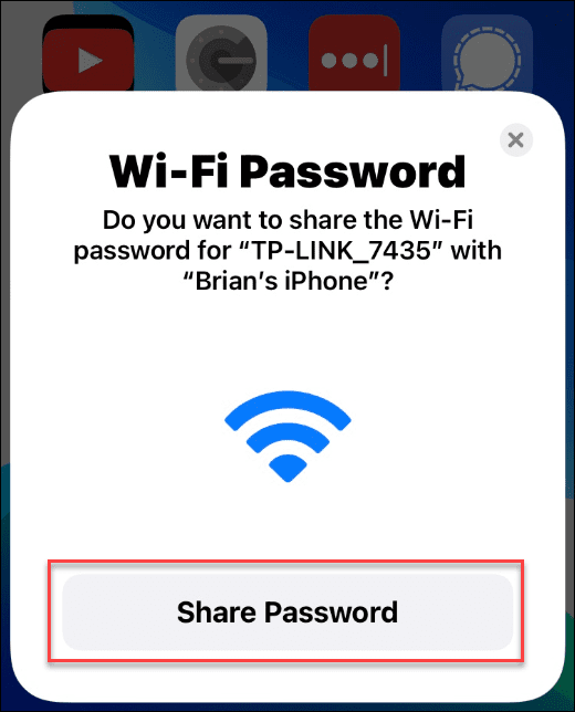 Del en Wi-Fi-adgangskode på iPhone
