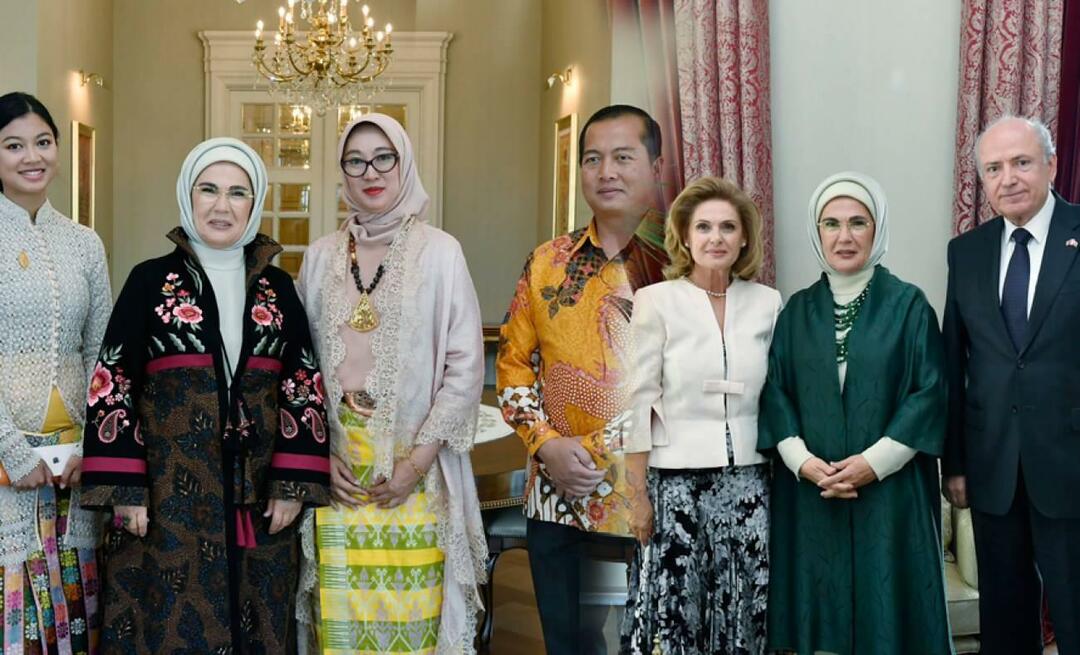 Emine Erdoğan mødtes med ambassadørerne og deres ægtefæller, hvis embedsperiode udløber til september