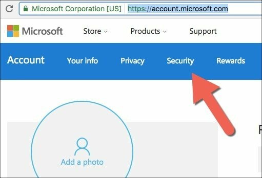 Microsoft-konto-sikkerhed