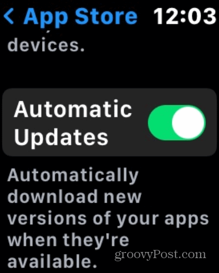 automatiske opdateringer Apple Watch