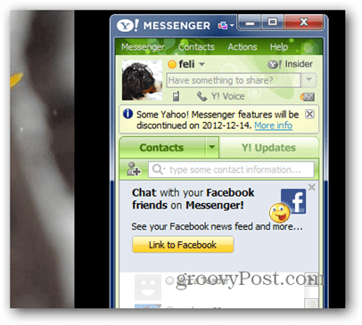 Yahoo! Luk Messenger Windows-interoperabilitet, offentlig chat og mere