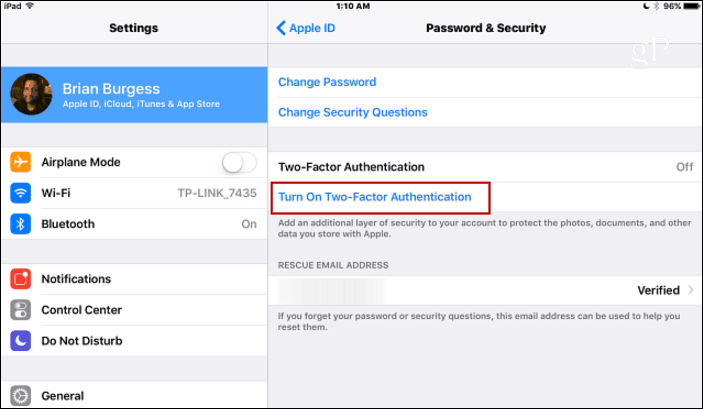 Sådan aktiveres tofaktorautentisering til dit Apple ID