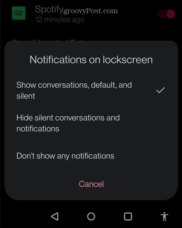 Få Spotify på en Android-låseskærm