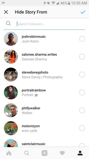 Du kan blokere for bestemte Instagram-tilhængere fra at se dine historier.