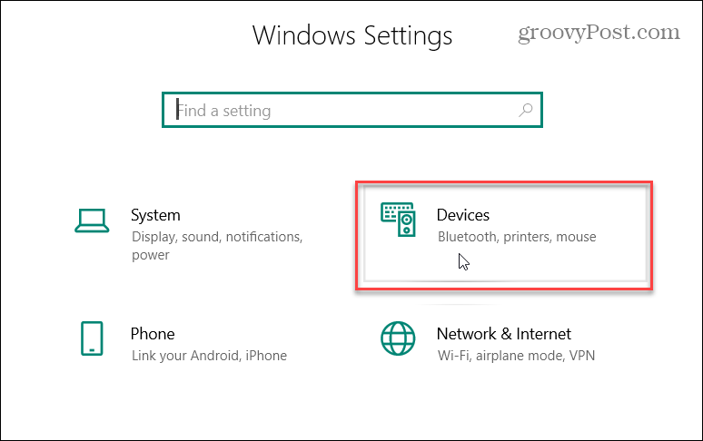 Windows 10-indstillingsenheder