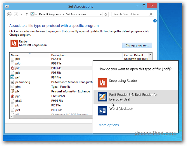 Lav PDF'er og fotos åbne i Windows 8 Desktop-programmer