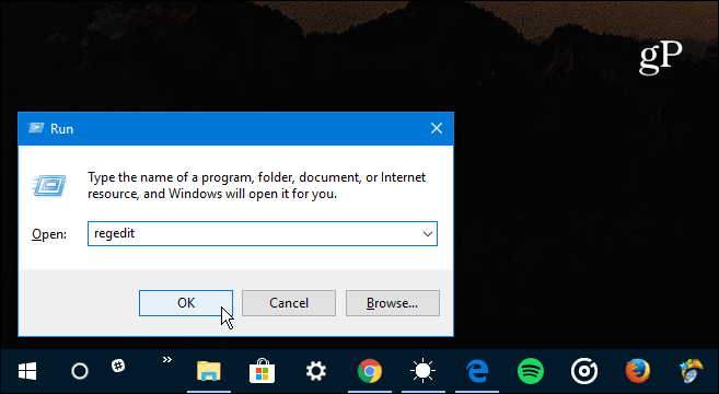 1 Kør Regedit Windows 10