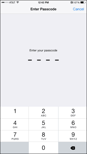 Indtast adgangskode - Føj fingeraftryk til Touch ID