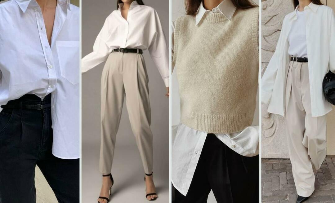 5 forskellige stilarter af hvide skjortekombinationer specielt til efterårssæsonen!