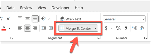 excel flette og centrere