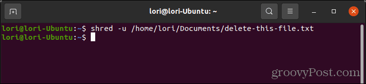 Slet en fil sikkert ved hjælp af shred-kommandoen i Linux