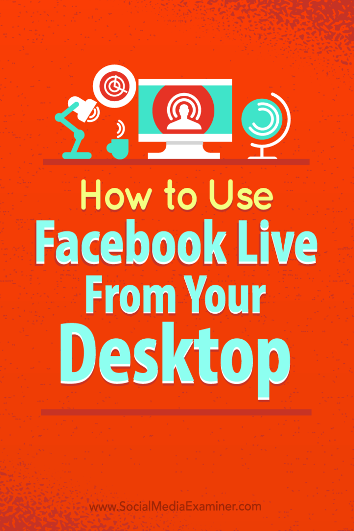 Tips til, hvordan du bruger gratis open source-software til at bruge Facebook Live på dit skrivebord.