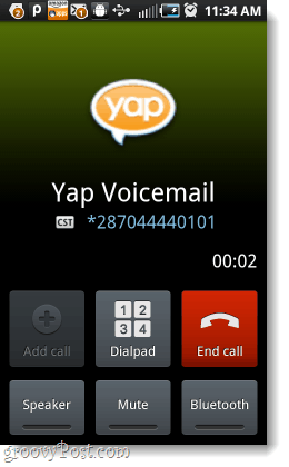 omdiriger voicemails gennem Yap