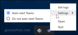 Deaktiver opstart af Microsoft Teams