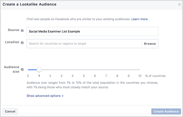 Facebook skaber lookalike publikum