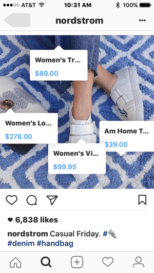 Produktmærker, der kan købes, gør det nemt for Instagram-brugere at købe dine produkter.