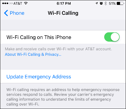 Aktivér Wi-Fi-opkald på en iPhone