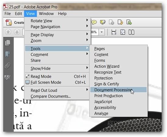 Adobe Acrobat Pro eksportbilleder visningsværktøjer dokumentbehandling