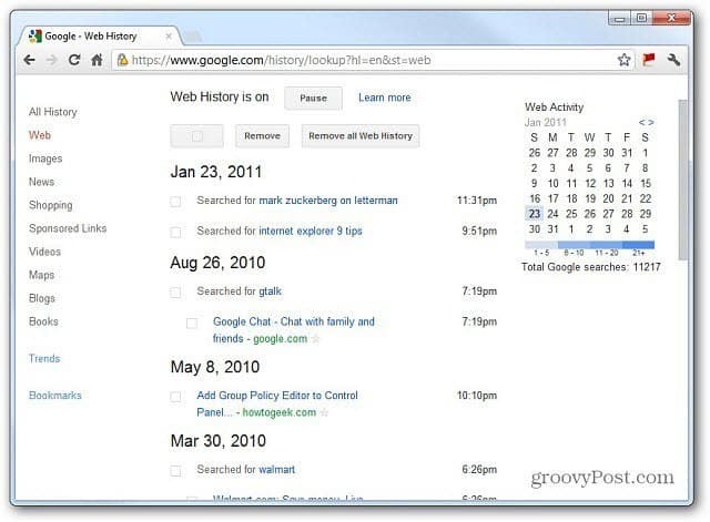 Googles privatliv: Fjern din Google Webhistorik inden 1. marts