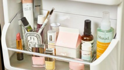 Kosmetiske produkter, der skal opbevares i køleskabet