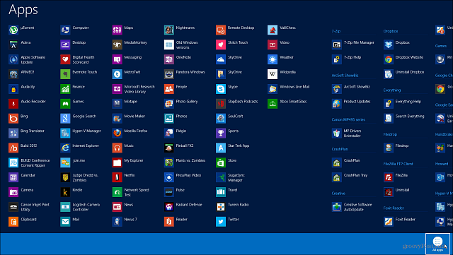 Sådan vises og administreres alle Windows 8-programmer og -apps