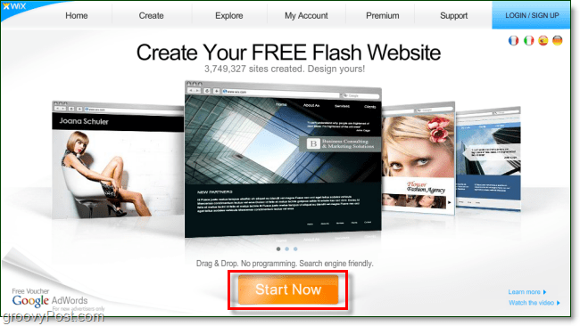 wix.com anmeldelse - gratis flashwebsteder