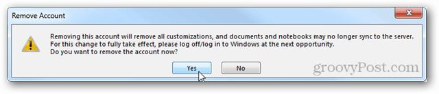 Sådan logger du ud og stopper synkronisering af Office 2013