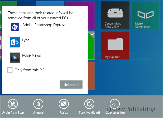 Windows 8.1 gør det nemt at afinstallere flere apps på én gang