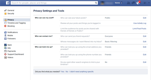 fanen Facebook privatliv