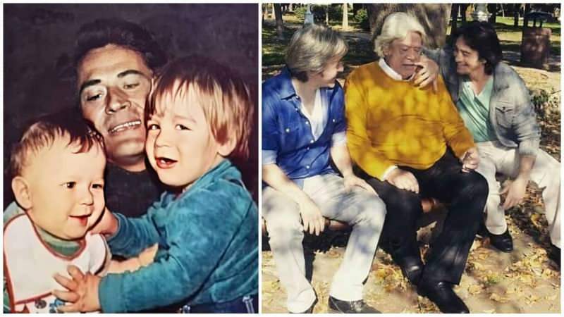 Cüneyt Arkın delte sine fotografier taget for 40 år siden med sine børn
