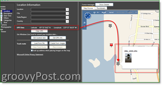 Microsoft Pro Photo Tools GPS Tilføj metadata til GEO:: groovyPost.com