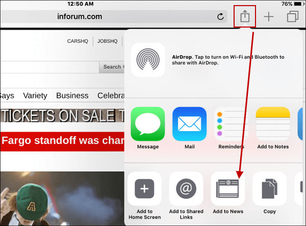 IOS Apple News News-app: Tilføj RSS-feeds til websteder, du virkelig ønsker