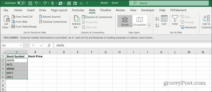 importerer lagre til Excel